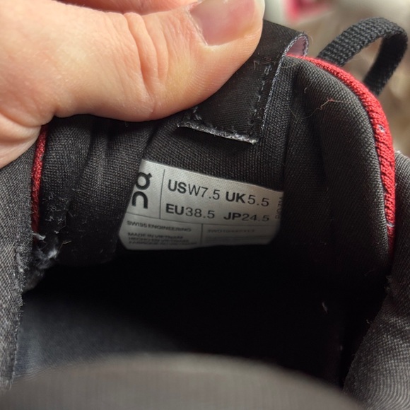 On Running Women's Athletic Shoes in Pink and Black - Picture 4 of 6